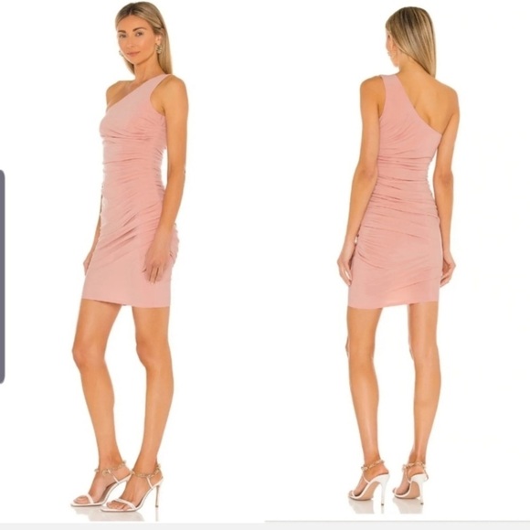 Michael Costello x Revolve NWT Kimberly Mini Dress in Light Mauve size Small - Picture 2 of 9